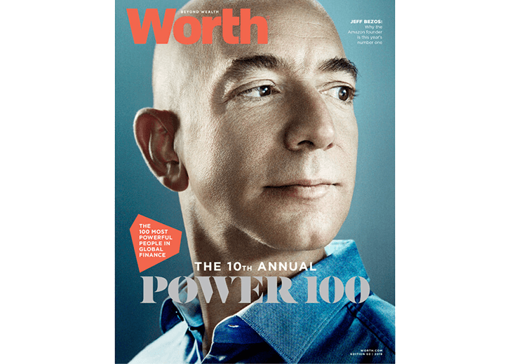 Worth magazine cover for edition 03, 2019 with Jeff Benzos
