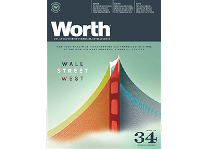 Worth magazine cover for volume 24, edition 01 from 2015